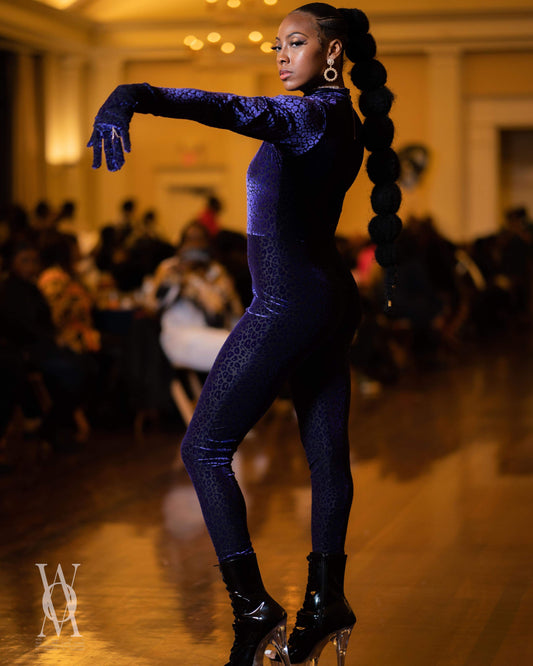 Purple Cheetah Jumpsuit