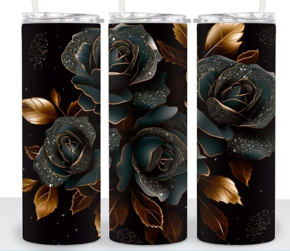 Black and gold flower